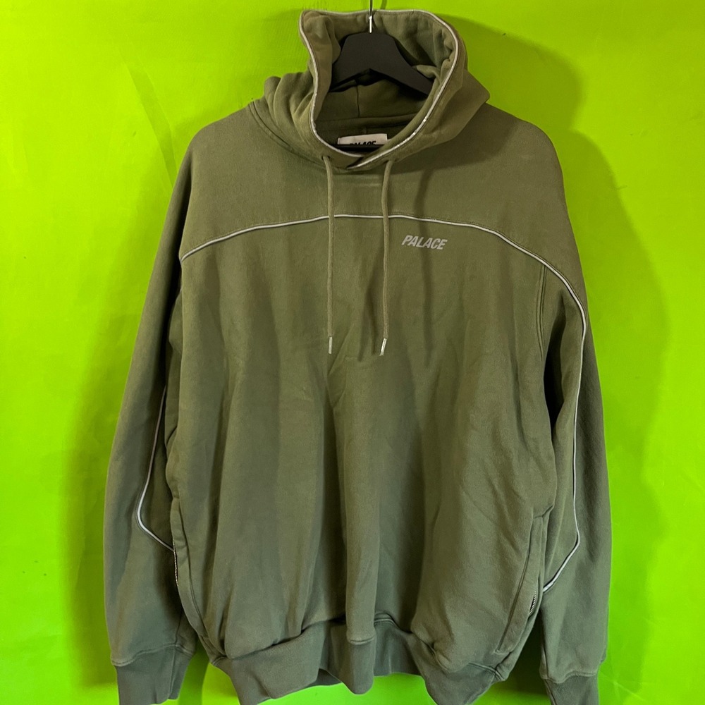 Palace Skateboards Tri-Ferg Hoodie Olive Green Reflective Piping Mens Large L